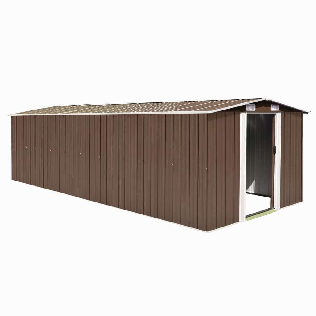 foto del prodotto capanno da giardino 257x580x181 cm in metallo marrone cod mxl 65877