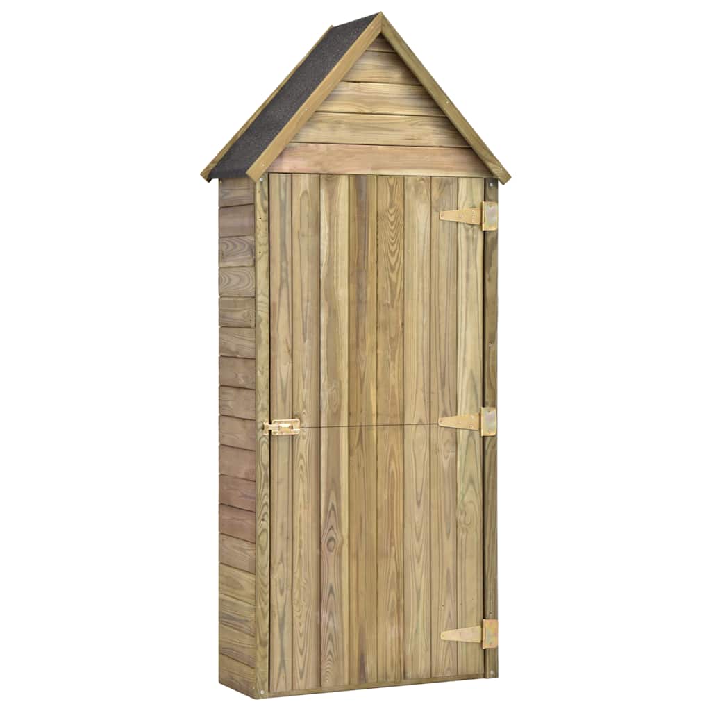 foto del prodotto capanno da giardino con porta 77x28x178 cm in pino impregnato cod mxl 53644