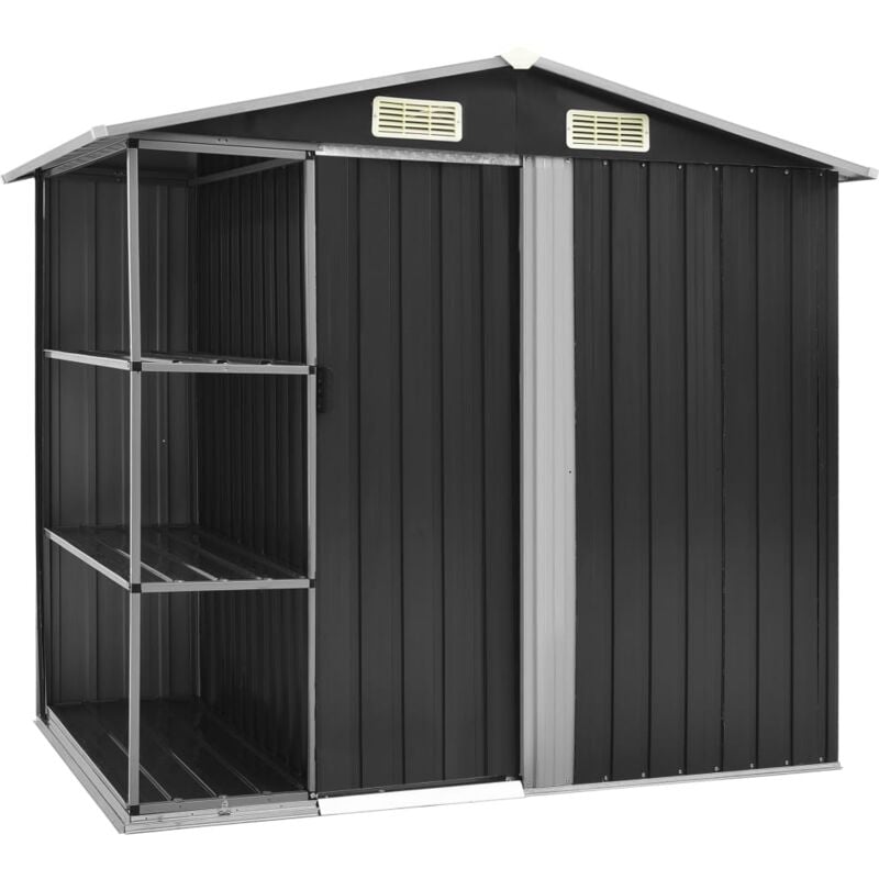 immagine 0 del prodotto capanno da giardino con scaffali antracite 205x130x183 cm ferro vidaxl
