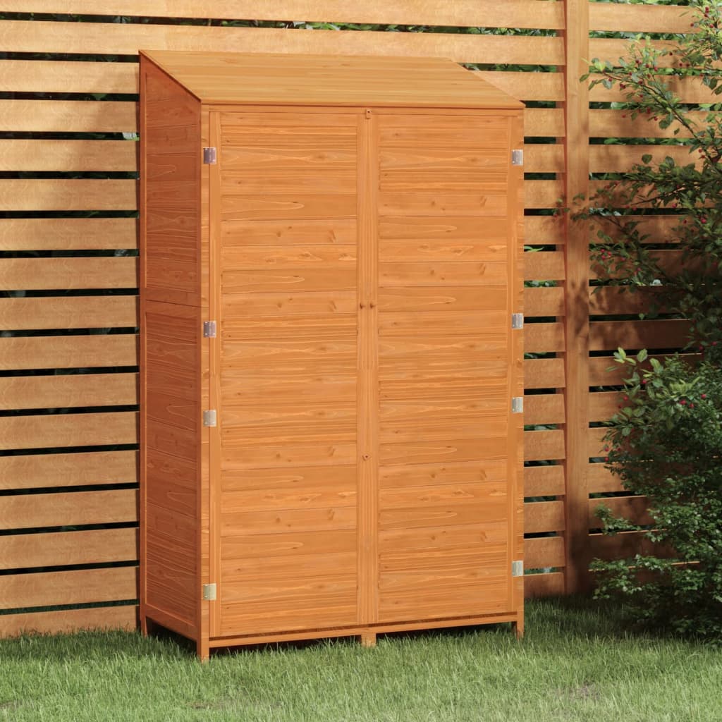 foto del prodotto capanno da giardino marrone 102x52x174,5cm legno massello abete cod mxl 49941