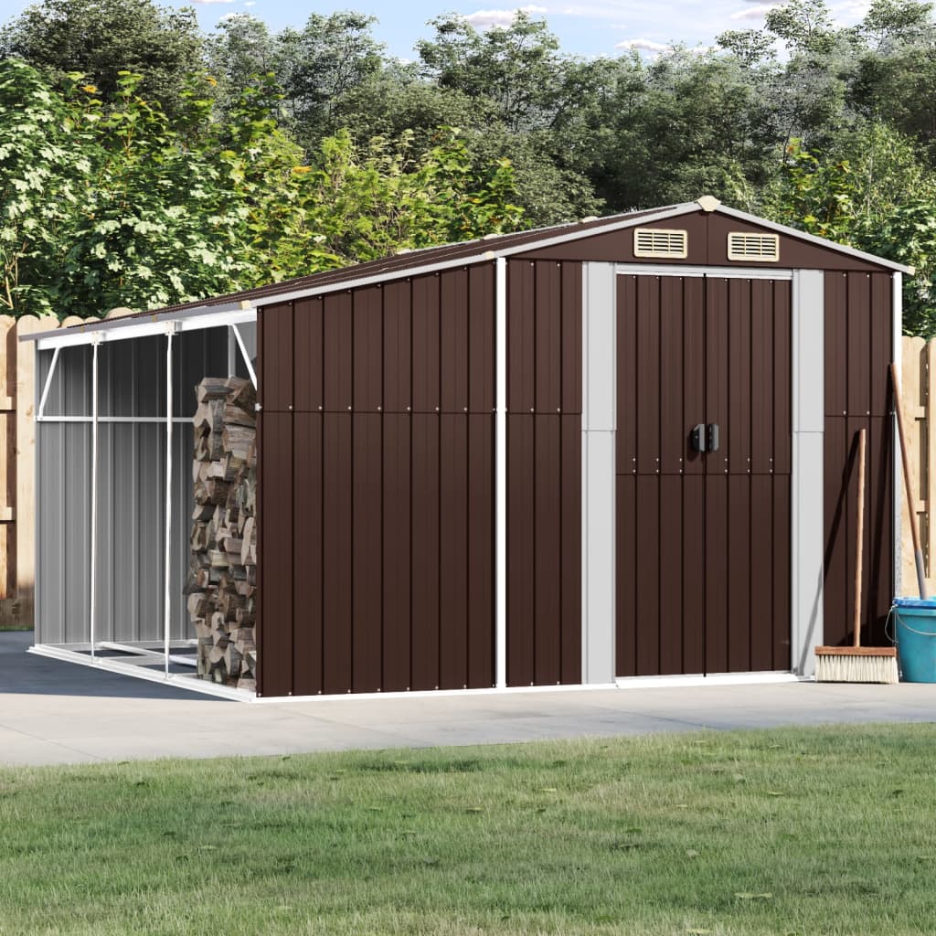 foto del prodotto capanno da giardino marrone 277x279x179 cm in acciaio zincatocod mxl 128214