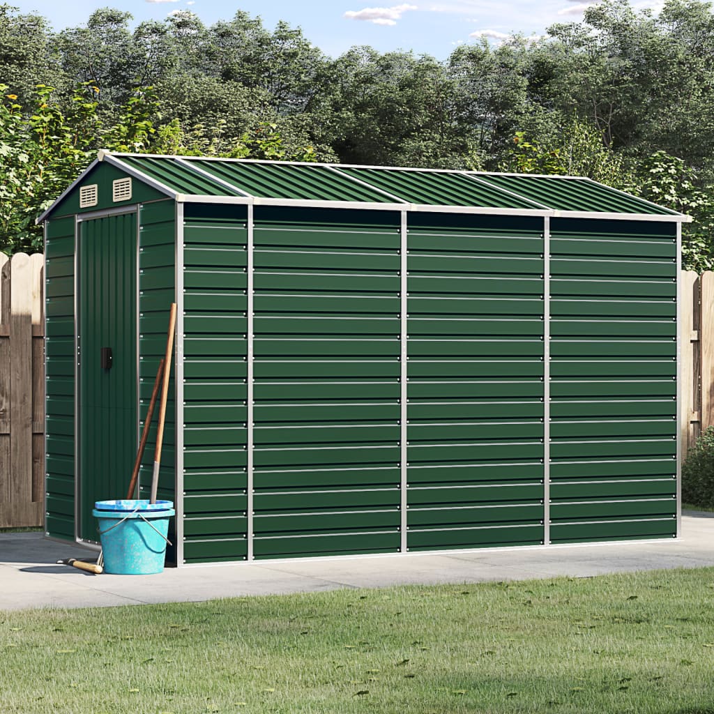 foto del prodotto capanno da giardino verde 191x300x198 cm in acciaio zincatocod mxl 88586