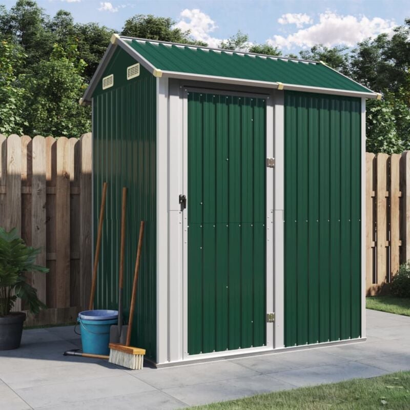 foto del prodotto capanno da giardino verde 192x152,5x237 cm acciaio zincatocod mxl 107671