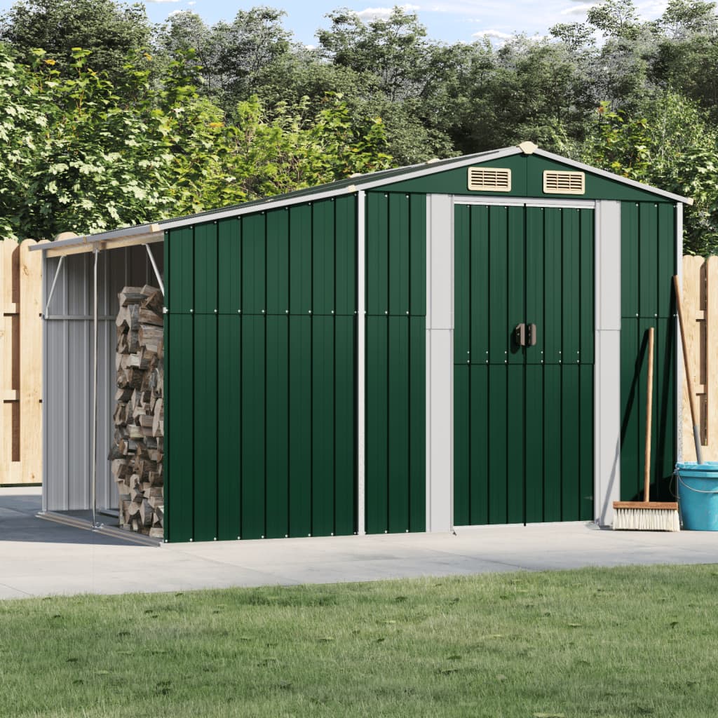 foto del prodotto capanno da giardino verde 277x192,5x179 cm in acciaio zincatocod mxl 80295