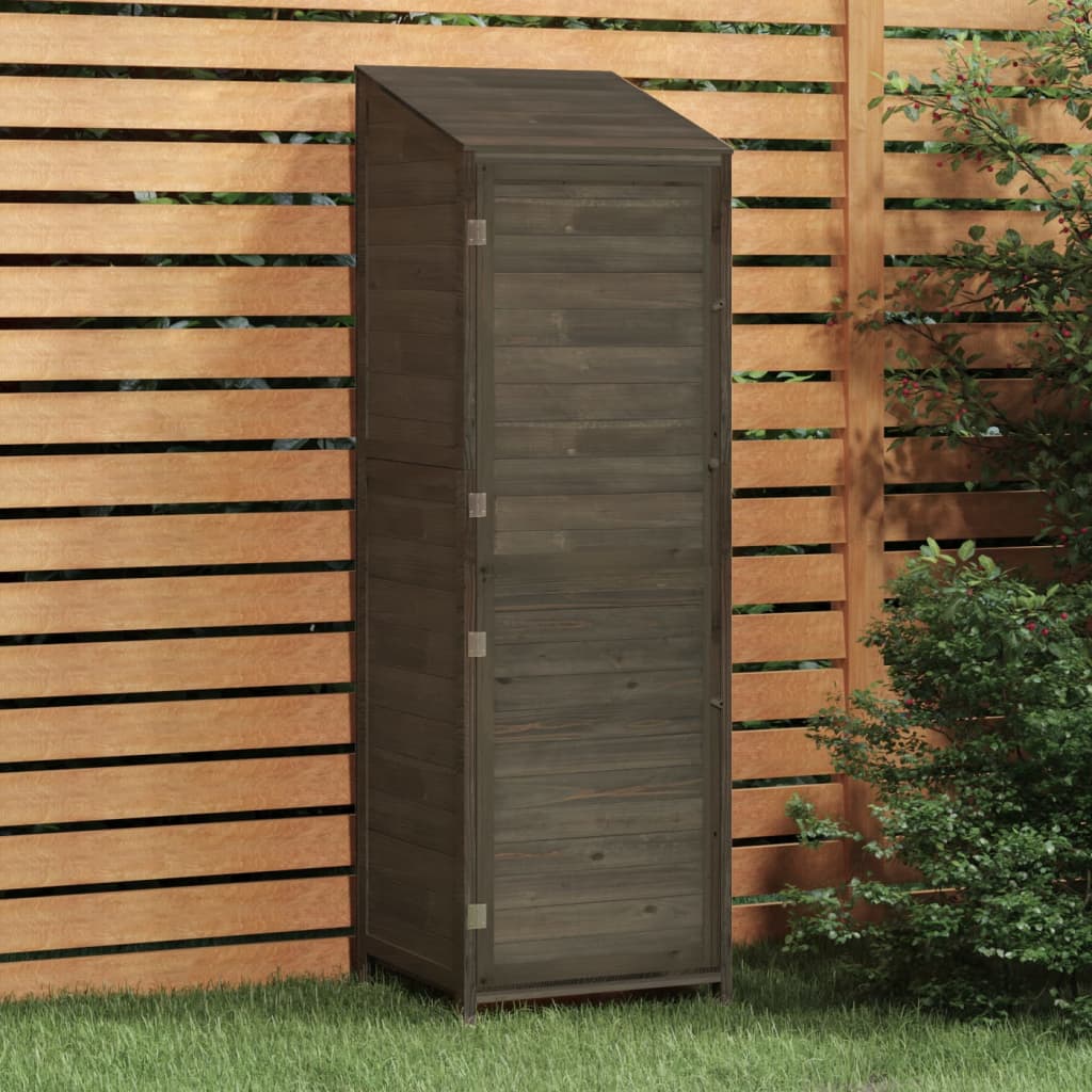foto del prodotto capanno giardino antracite 55x52x174,5 cm legno massello abetecod mxl 129613