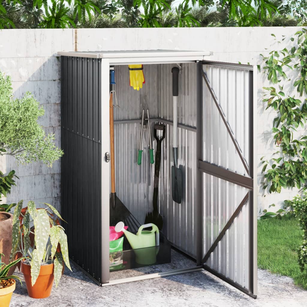 foto del prodotto capanno per attrezzi antracite 88x89x161 cm acciaio zincato cod mxl 65831