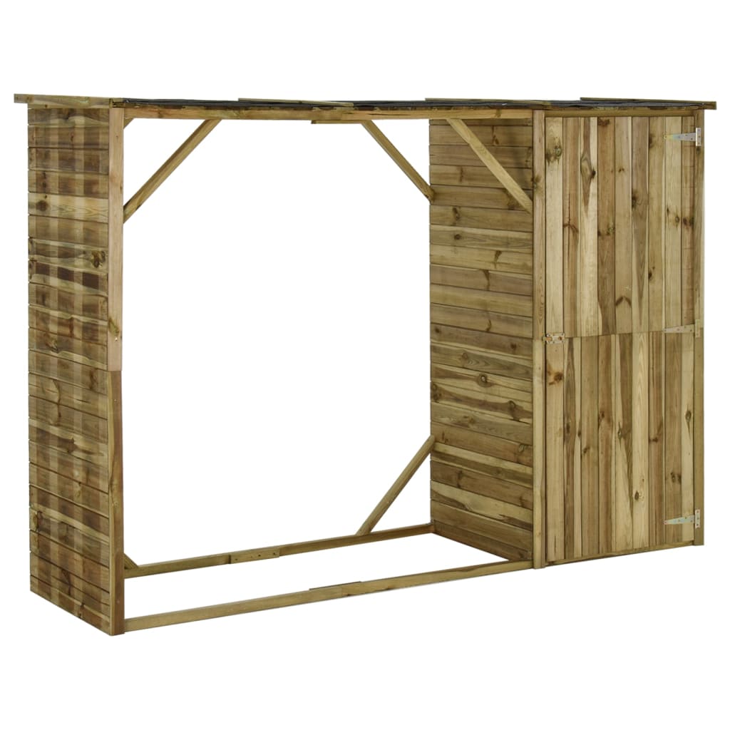 foto del prodotto capanno per attrezzi e legna giardino in pino 253x80x170cm cod mxl 65809
