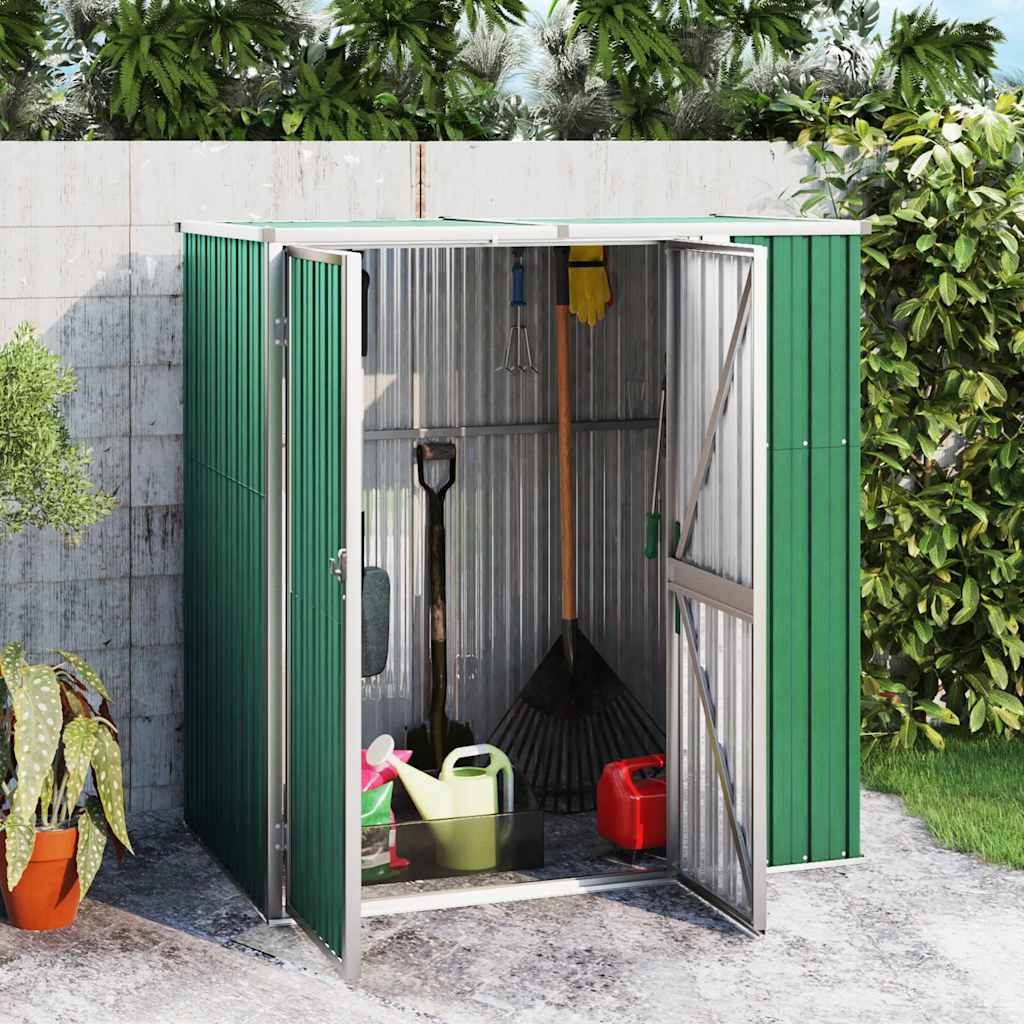 foto del prodotto capanno per attrezzi verde 161x89x161 cm acciaio zincato