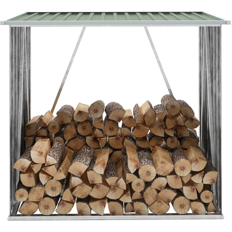 foto del prodotto capannone da giardino in acciaio zincato 163x83x154 cm verde vidaxl