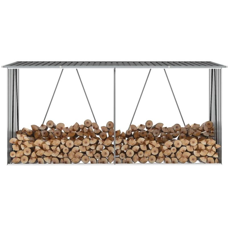 foto del prodotto capannone da giardino in acciaio zincato 330x84x152cm antracite vidaxl