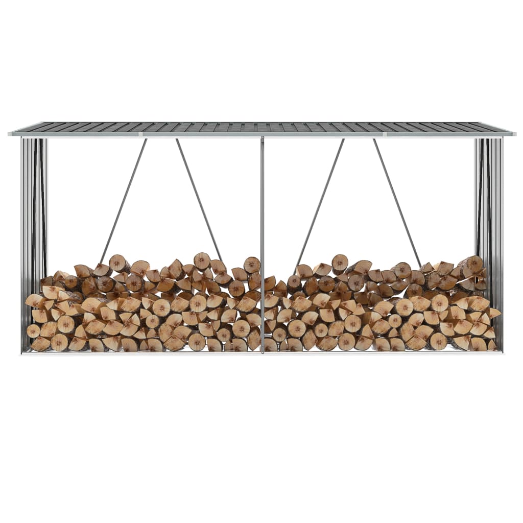 foto del prodotto capannone da giardino in acciaio zincato 330x84x152cm grigio