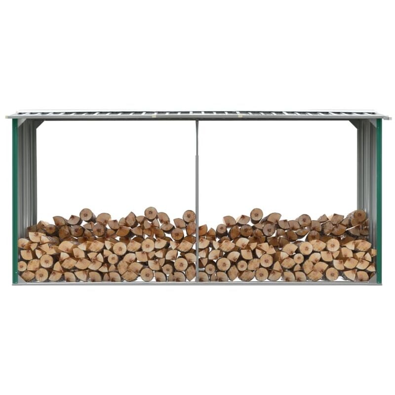 foto del prodotto capannone da giardino in acciaio zincato 330x92x153cm verde vidaxl