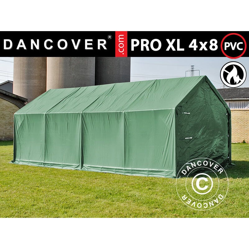 foto del prodotto capannone tenda tenda magazzino pro 4x8x2,5x3,6m, pvc, verde