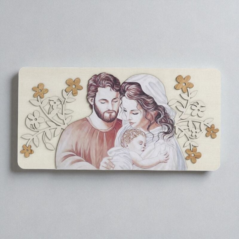 foto del prodotto capezzale moderno sacra famiglia 59x119 cm legno laminato modello 1