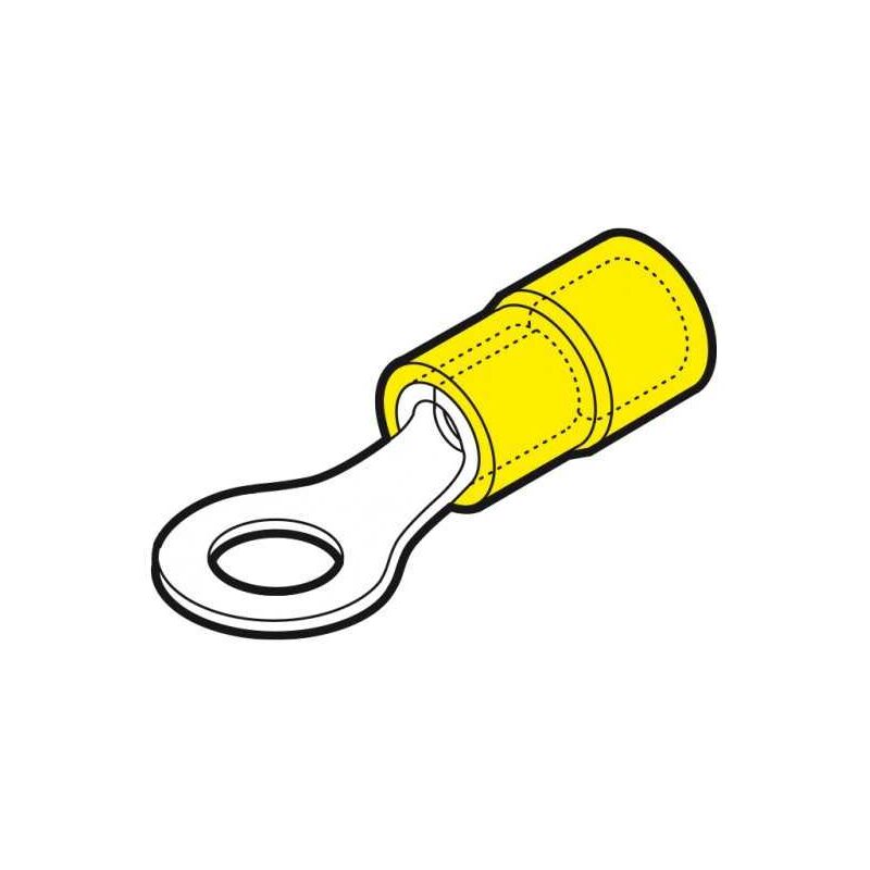 foto del prodotto capicorda giallo ad occhiello vite 8mm 100pz 