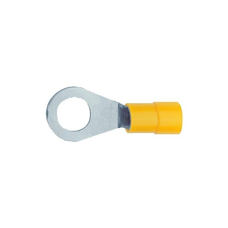 foto del prodotto capocorda a occhiello 4 6 mm preisolato giallo foro 8