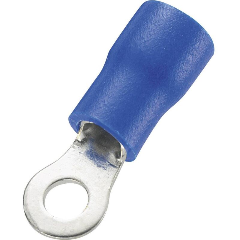 foto del prodotto capocorda a occhiello, sezione max. 2,5 mm , foro 10,5 mm, parzialmente isolato, blu conrad components 738208, 10
