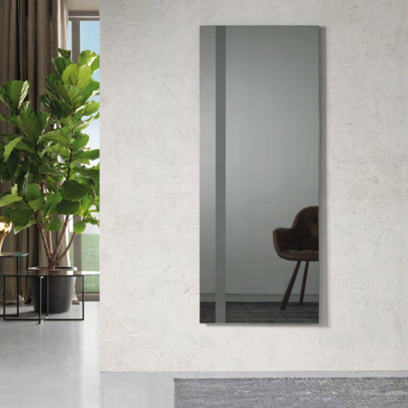 foto del prodotto capodarte specchio rettangolare con decoro sabbiato 60x150 cm devis finitura fume 