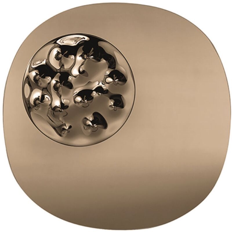 foto del prodotto capodarte specchio sagomato 150x150 cm bronzo con inserto in vetro bijou