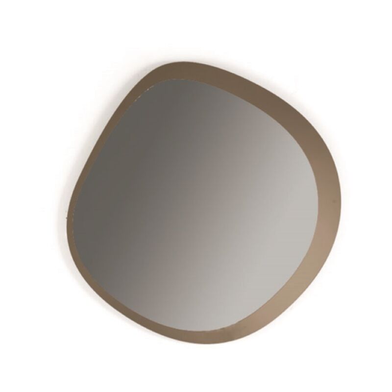 foto del prodotto capodarte specchio sagomato 88x90 cm fill con cornice bronzo e vetro fume 