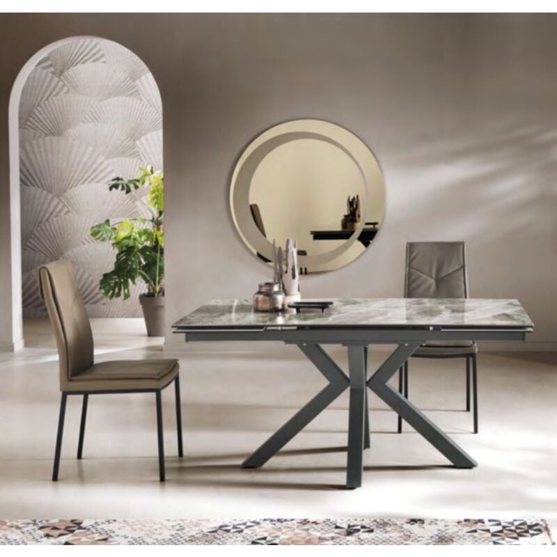 foto del prodotto capodarte tavolo cucina allungabile 240 cm piano gre s porcellanato grigio jacky