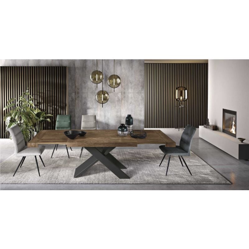 foto del prodotto capodarte - tavolo sala da pranzo allungabile 260 cm in laminato karma teak