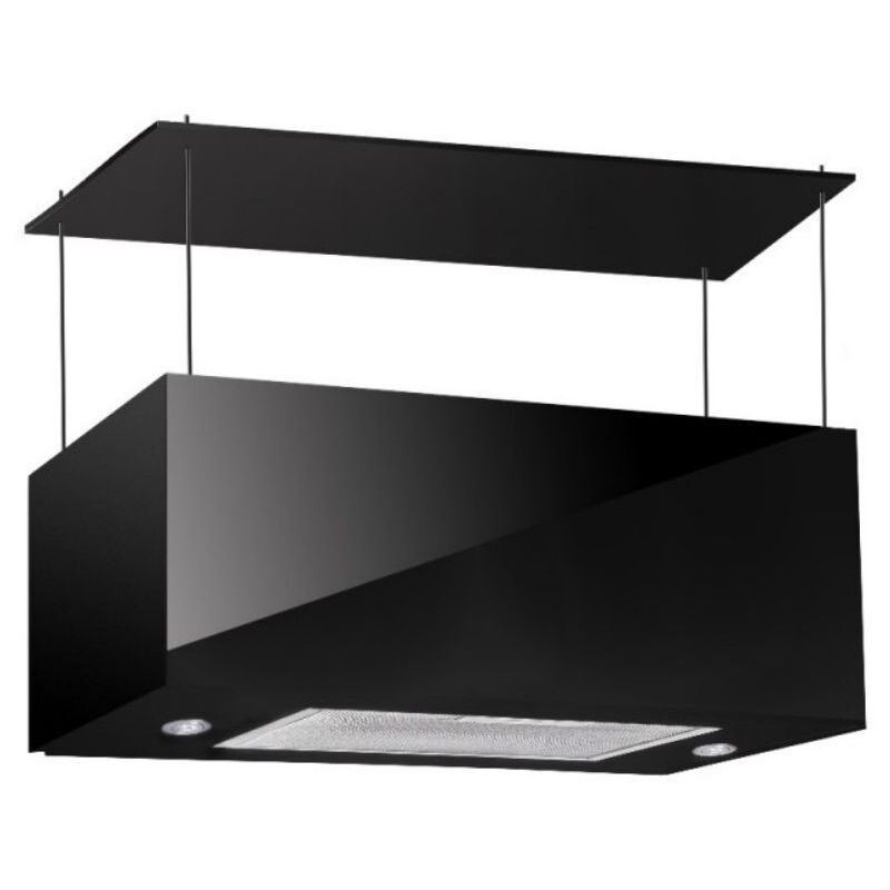 foto del prodotto cappa a isola diamond60 cristallo samet colore nero