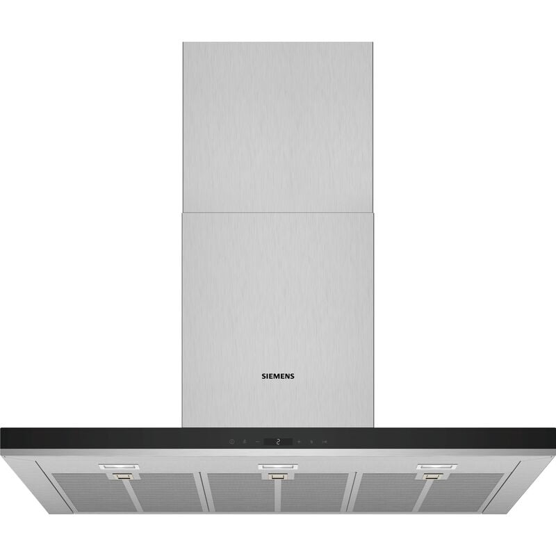 foto del prodotto cappa a parete decorativa 90cm 55db 843m3 h acciaio inox lc98bip50 siemens
