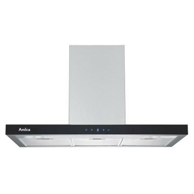 foto del prodotto cappa a parete decorativa 90cm 69db 645m3 h acciaio inox ah2439 amica