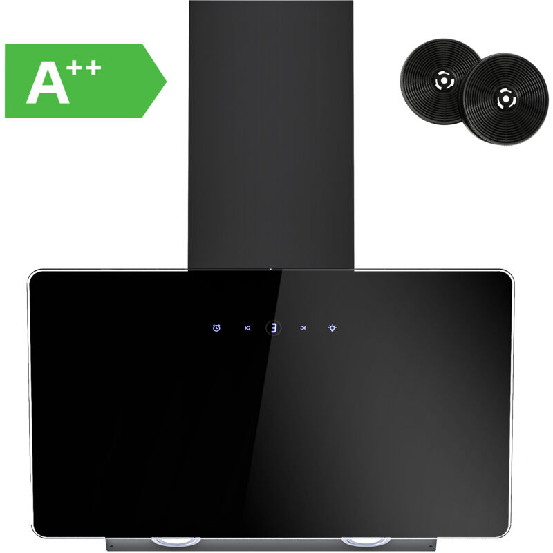 foto del prodotto cappa aspirante 60 cm, cappa aspirante con controllo touch, led, motore senza spazzole, a basso rumore, potente cappa inclinata, efficienza a 