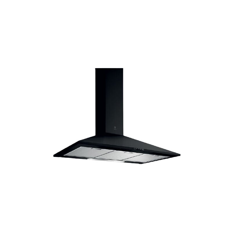 foto del prodotto cappa aspirante a parete prf0151544 90cm alluminio e nero 395 m h elica
