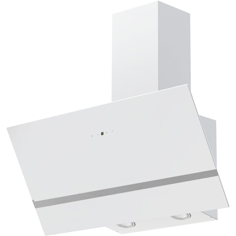foto del prodotto cappa aspirante cappa inclinata cappa a parete vetro senza testa 80 cm led bianco respecta