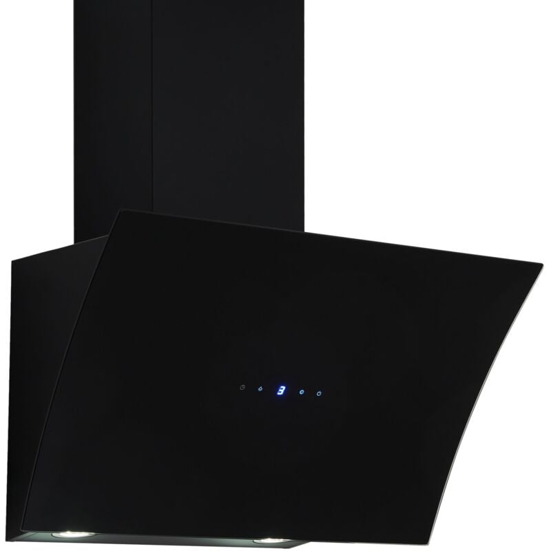 foto del prodotto cappa aspirante cappa inclinata senza testa 60 cm cappa a parete nera respecta