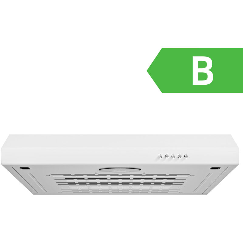 foto del prodotto cappa aspirante cappuccio visiera 60cm firegas 3 velocit evacuazione e riciclaggio classe b filtro in cotone bianco