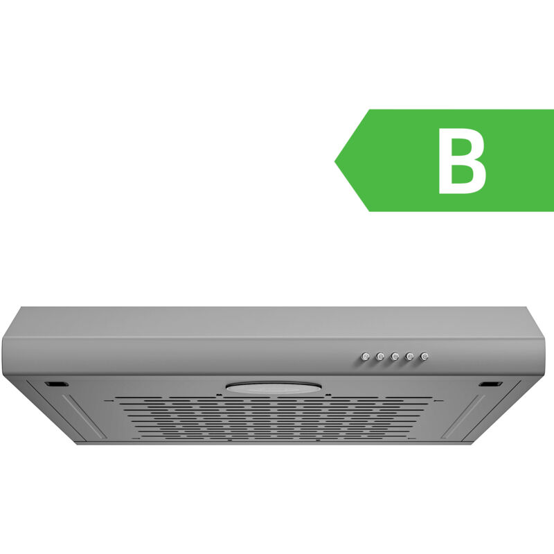 foto del prodotto cappa aspirante cappuccio visiera 60cm firegas 3 velocit evacuazione e riciclaggio classe b filtro in cotone grigio