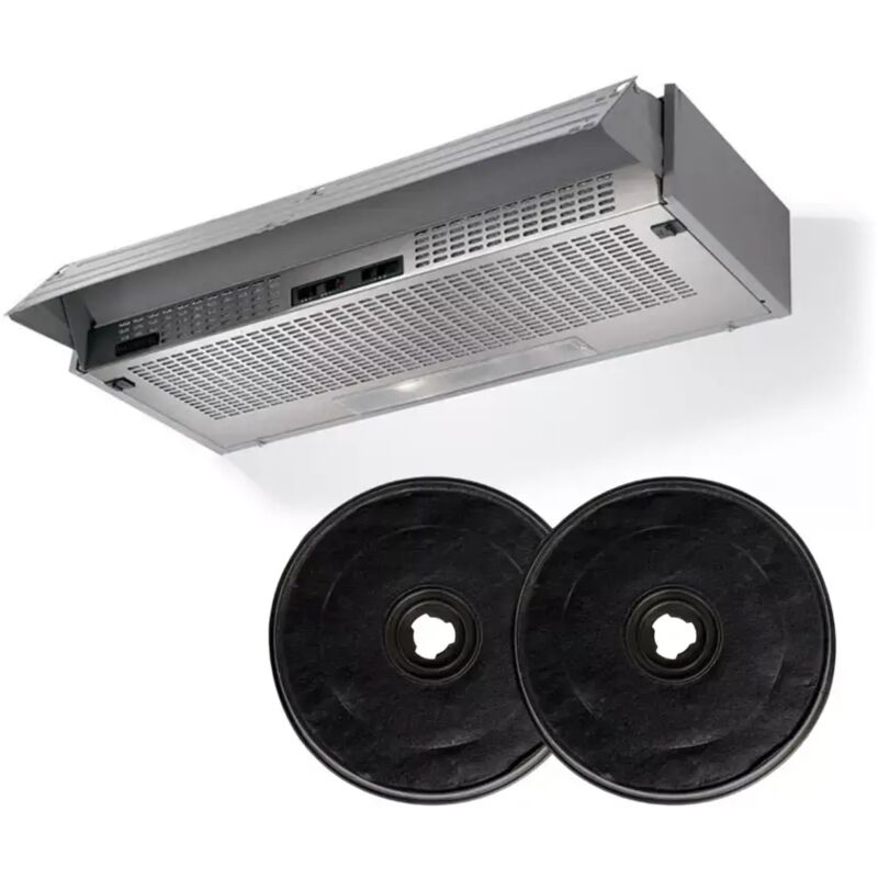 foto del prodotto cappa aspirante faber 152 lg a60 sottopensile grigia da 60 cm 225 m h con 2 filtri carbone.