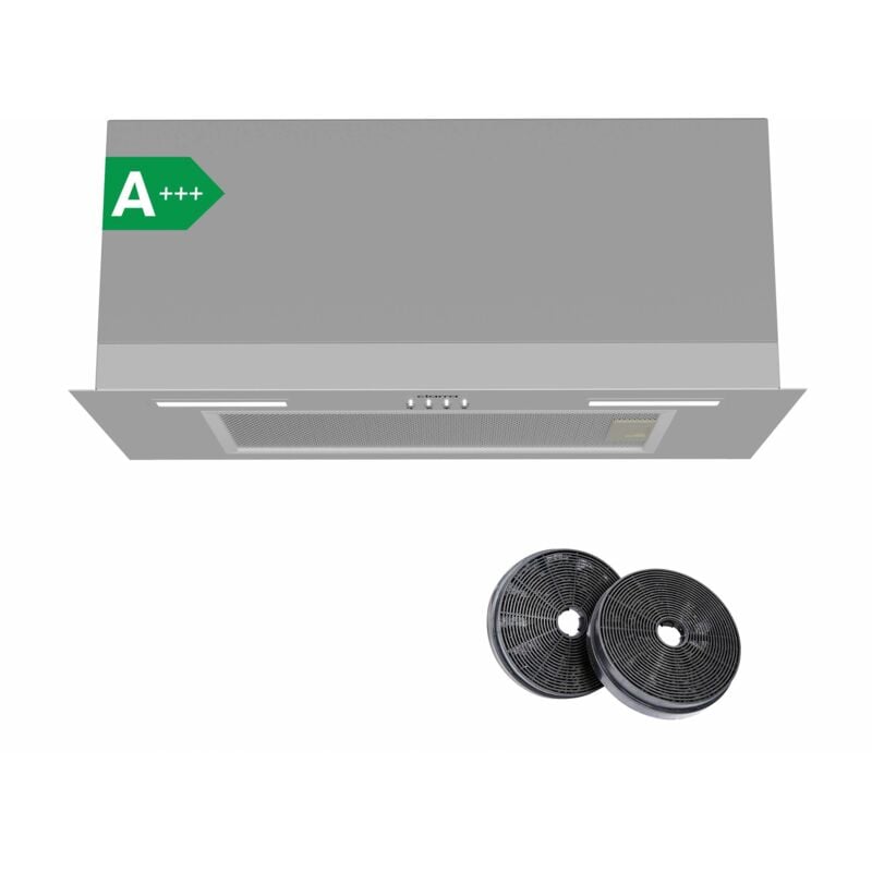 foto del prodotto cappa aspirante filtrante 60cm 650m h a con filtro a carbone cappa incasso inox cd6926as ciarra