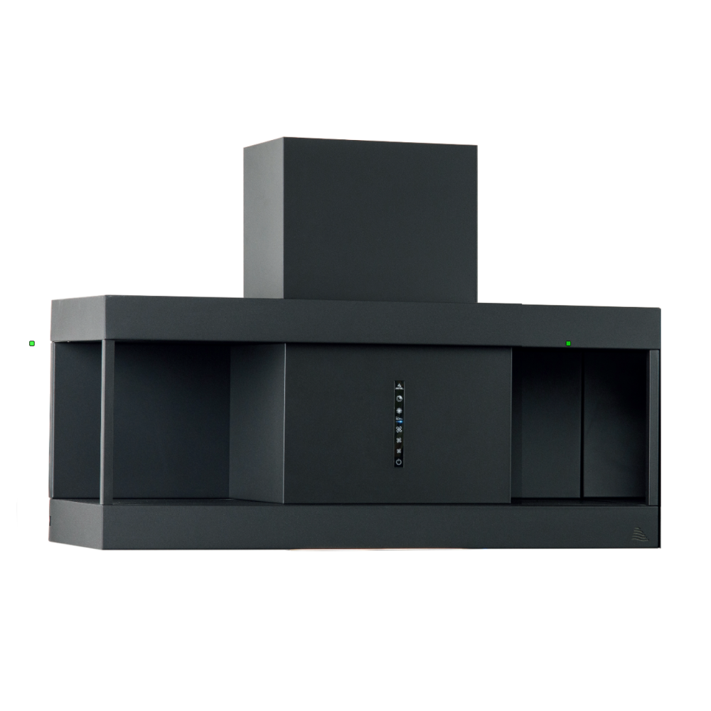 foto del prodotto cappa aspirante urban shelf in acciaio inox brunito cm 90