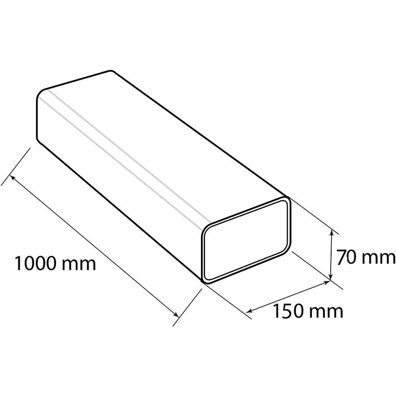 foto del prodotto cappa cucina tubazione mt 1.5 sopr apensile in plastica df 701326