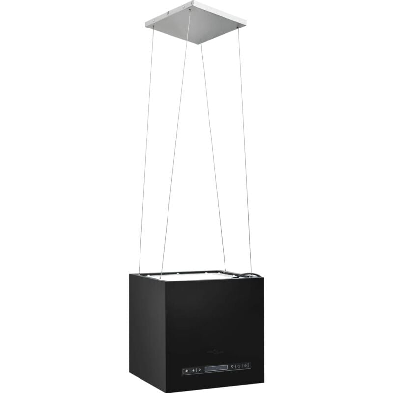 foto del prodotto cappa da cucina ad isola sospesa lcd sensore 37 cm in acciaio vidaxl