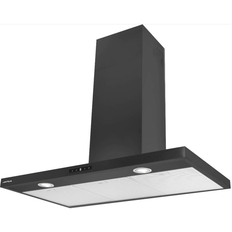 foto del prodotto cappa decorativa a parete 90 cm 63 db 564 m3 h nera ahbf971bk airlux