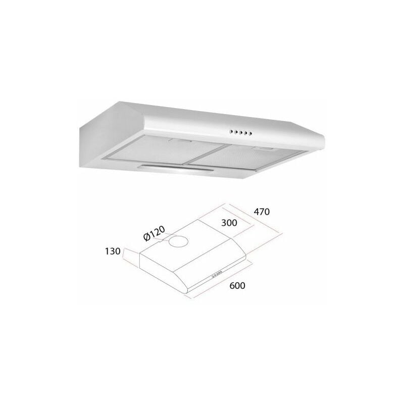 foto del prodotto cappa elettrica per cucina 60 cm