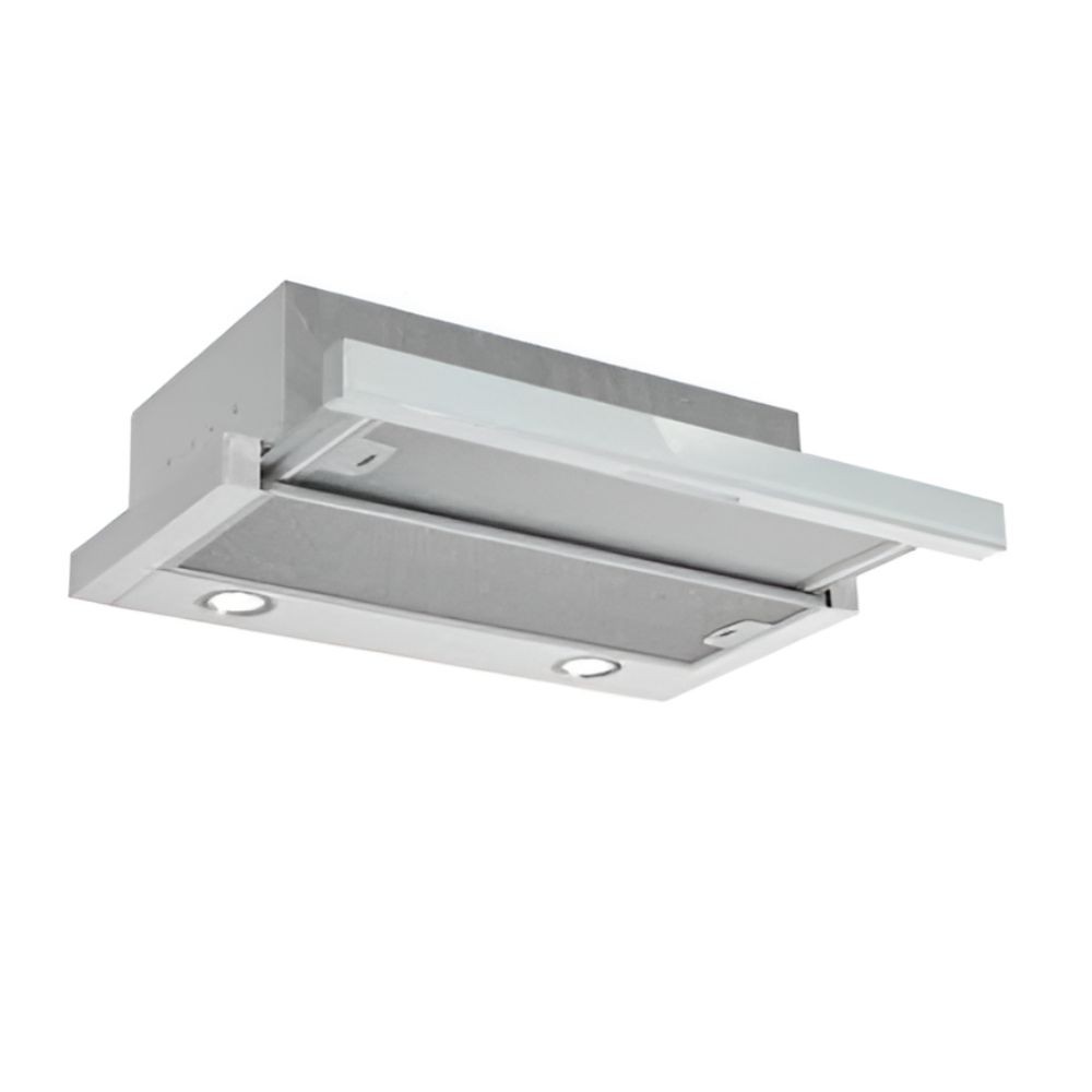 foto del prodotto cappa integrata sottopensile tecnowind slim 90 luce a led 3 livelli velocità verniciata grigio con frontalino inox