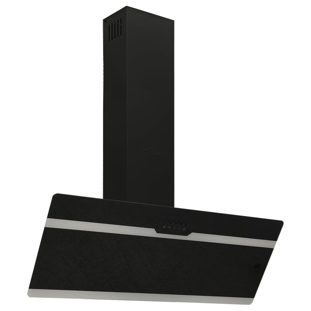 foto del prodotto cappa parete 90 cm acciaio e vetro temperato nero 02 0005851