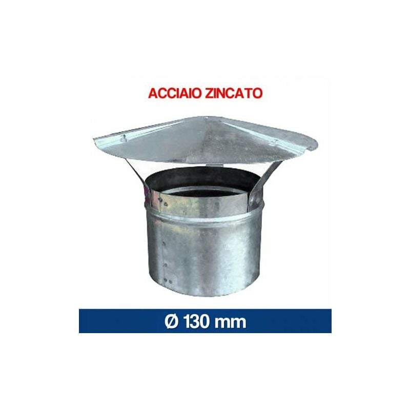 foto del prodotto cappello cappa cinese para pioggia fumaiolo stufa camino acciaio zincato 22507v 130 16103 