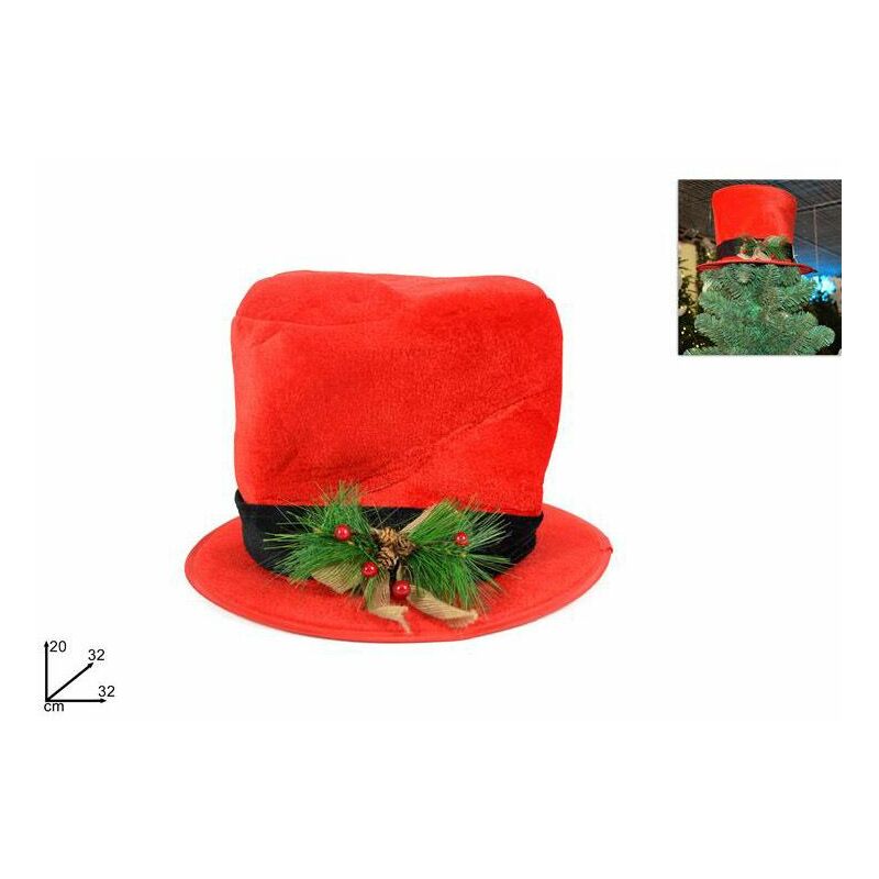 foto del prodotto cappello cilindro c bacche rosso