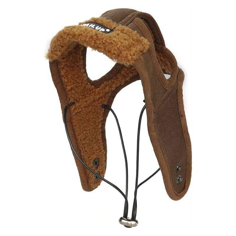 foto del prodotto cappello classico in pile di pelle per animali domestici taglia l, caff 