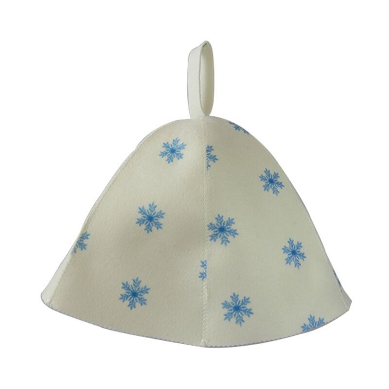 foto del prodotto cappello da sauna in lana per bagno turco, berretto russo per uomo e donna, accessori da bagno e hammam fiocchi di neve sollbry
