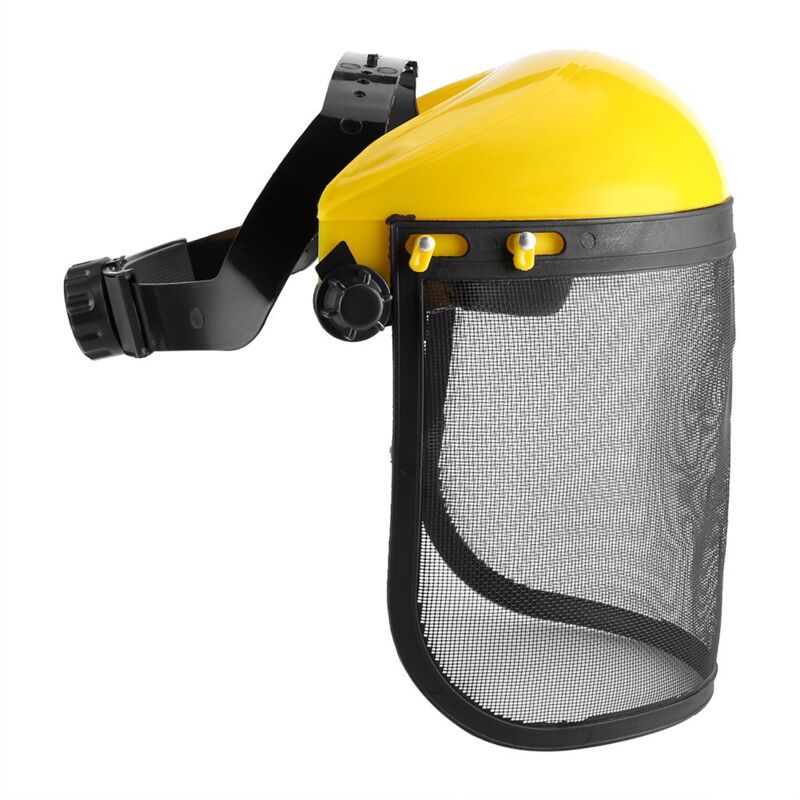 foto del prodotto cappello per casco di sicurezza con visiera integrale in rete per la protezione forestale del decespugliatore jeffergarden