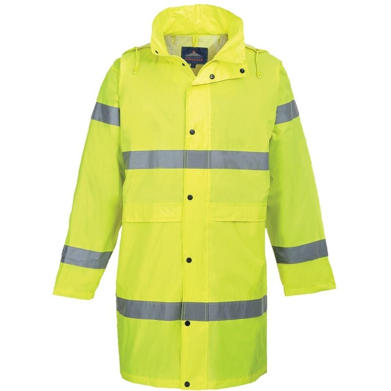 foto del prodotto cappotto impermeabile ad alta visibilita giallo giallo m
